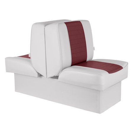 KD MUEBLES DE COMEDOR 8 in. Base Lounge Seat, White & Red KD2687999